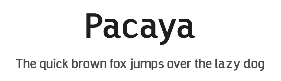 Pacaya — Sans Serif Font