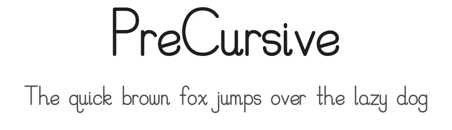 PreCursive by Matthew Napolitano / Full Time Artists — Sans Serif Font
