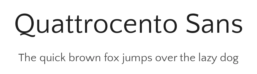 Quattrocento Sans by Pablo Impallari — Display Font