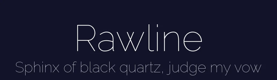 Rawline by Matt McInerney, Pablo Impallari, Rodrigo Fuenzalida — Sans Serif Font — thumbnail 2