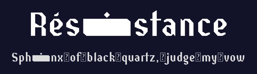Résistance by Velvetyne Type Foundry — Display Font — thumbnail 2