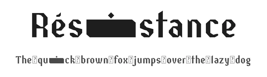 RΓ©sistance by Velvetyne Type Foundry β Display Font