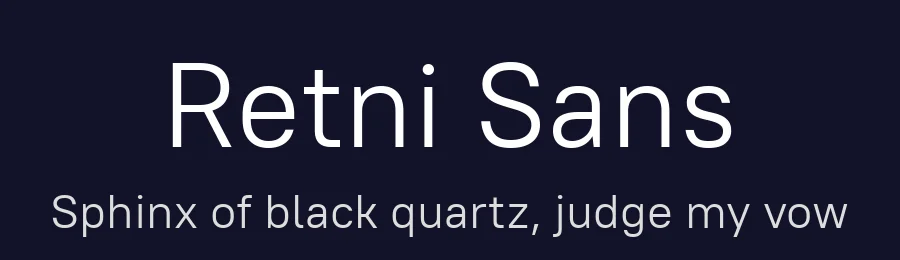 Retni Sans by Vitaly Kuzmin — Display Font — thumbnail 2