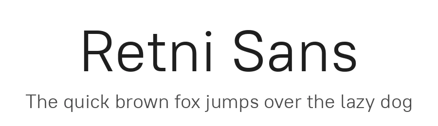 Retni Sans by Vitaly Kuzmin — Display Font