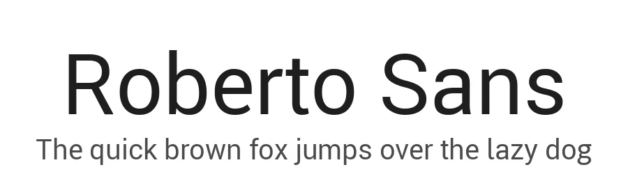 Roberto Sans by Google — Sans Serif Font