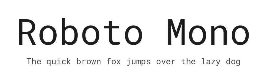 Roboto Mono by Google — Display Font