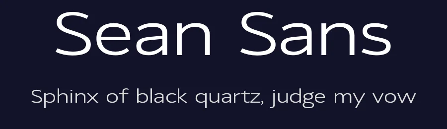 Sean Sans by Simon Egli — Sans Serif Font — thumbnail 2