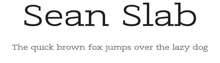 Sean Slab by Simon Egli — Display Font