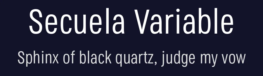 Secuela Variable by Fernando Haro — Sans Serif Font — thumbnail 2