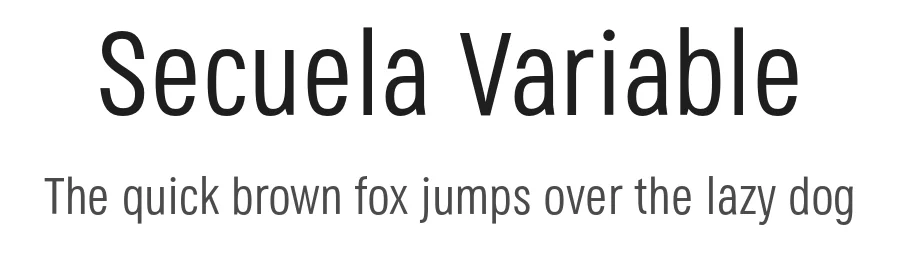 Secuela Variable by Fernando Haro — Sans Serif Font
