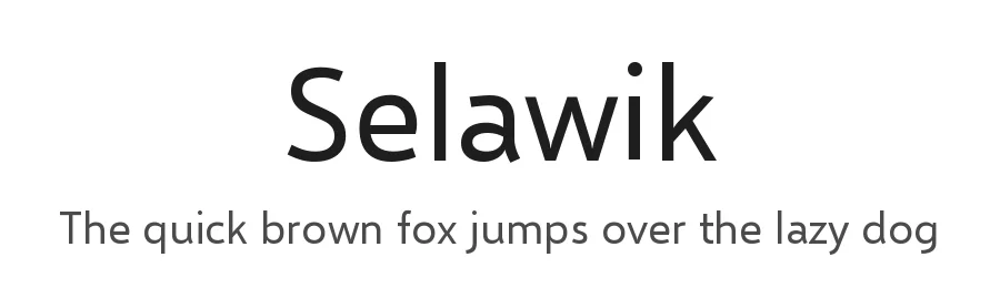 Selawik by Aaron Bell — Display Font