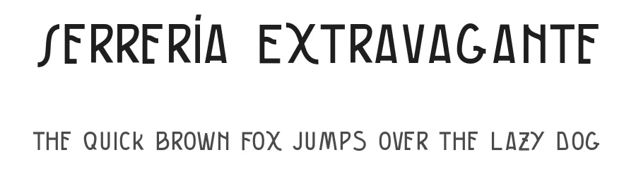 Serrería Extravagante — Sans Serif Font