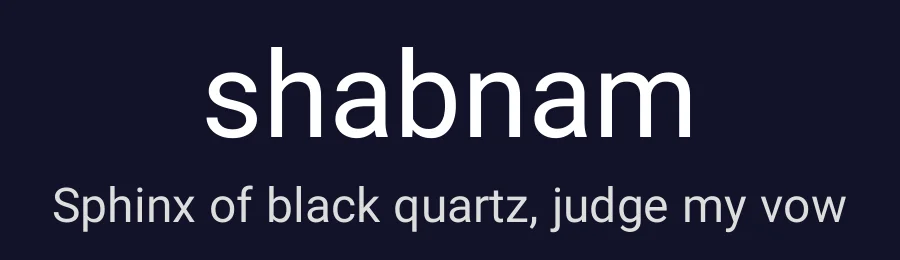 shabnam — Sans Serif Font — thumbnail 2