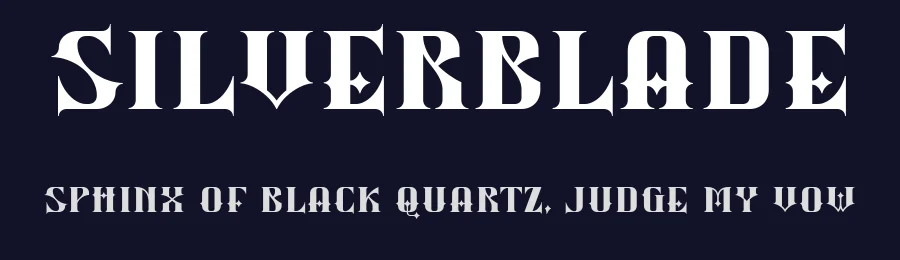 Silverblade by Frank Baranowski — Display Font — thumbnail 2