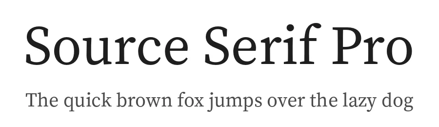 Source Serif Pro by Frank Grießhammer — Display Font