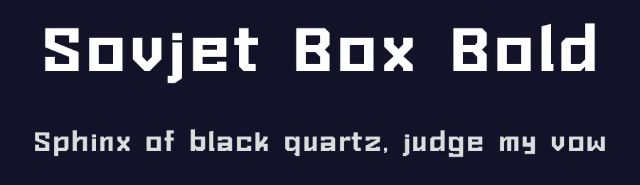 Sovjet Box Bold — Sans Serif Font — thumbnail 2