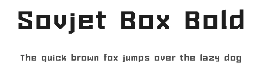 Sovjet Box Bold — Sans Serif Font