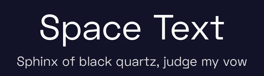Space Text by Florian Karsten (Space Text), Colophon Foundry (Space Mono) — Sans Serif Font — thumbnail 2