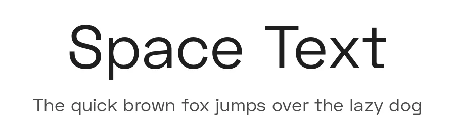 Space Text by Florian Karsten (Space Text), Colophon Foundry (Space Mono) — Sans Serif Font