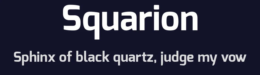Squarion by Natanael Gama — Display Font — thumbnail 2