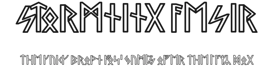 Stormning Aesir by Robert Jablonski, Mew Too — Sans Serif Font