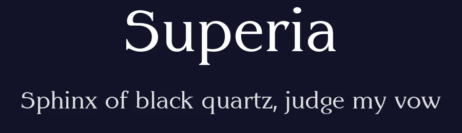 Superia by Frank Baranowski — Display Font — thumbnail 2