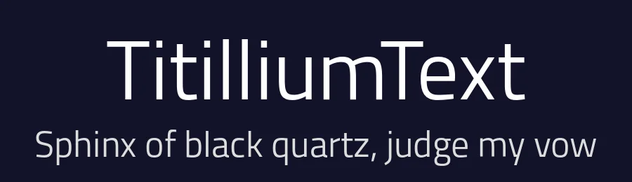 TitilliumText by Accademia di Belle Arti di Urbino and others — Display Font — thumbnail 2