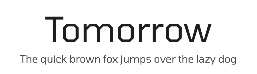 Tomorrow by Tony de Marco, Monica Rizzolli — Display Font