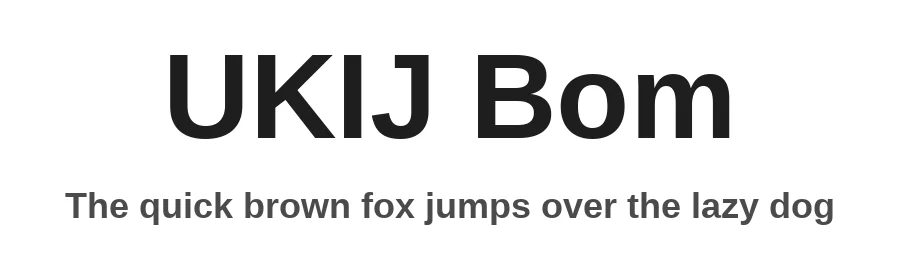 UKIJ Bom by Tursun Sultan — Sans Serif Font