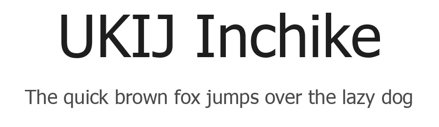 UKIJ Inchike — Sans Serif Font