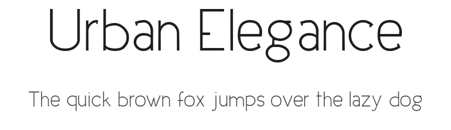Urban Elegance by Jambo! — Display Font