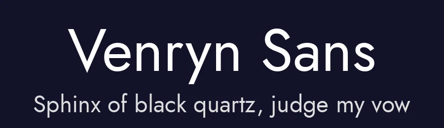 Venryn Sans by Owen Earl, indestructible type* (font) & Cristiano Sobral (main changes) — Sans Serif Font — thumbnail 2