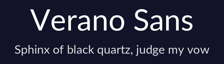 Verano Sans by Lukasz Dziedzic with Adam Twardoch and Botio Nikoltchev — Sans Serif Font — thumbnail 2