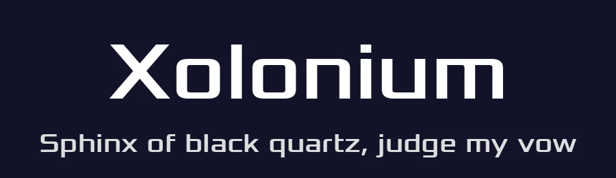 Xolonium by Severin Meyer — Display Font — thumbnail 2