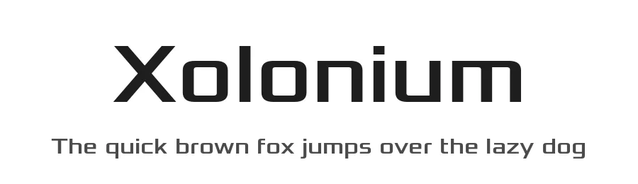Xolonium by Severin Meyer โ Display Font
