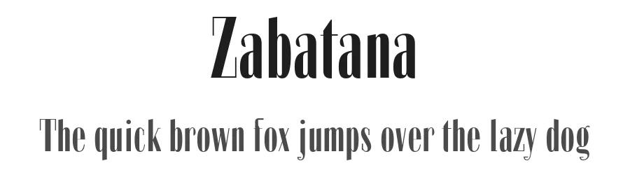 Zabatana by Fernando Haro — Sans Serif Font