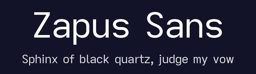 Zapus Sans by Belleve Invis (font) & Cristiano Sobral (main changes) — Sans Serif Font — thumbnail 2