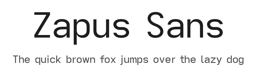 Zapus Sans by Belleve Invis (font) & Cristiano Sobral (main changes) — Sans Serif Font