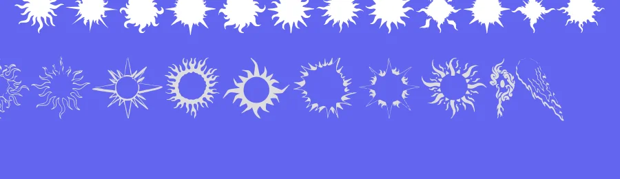 Flaming Stars & Splatters by ~Sorcerer~ — Dingbats Font — thumbnail 3