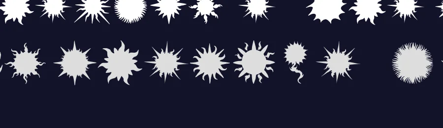 Flaming Stars & Splatters by ~Sorcerer~ — Dingbats Font — thumbnail 2
