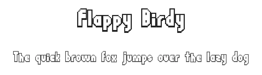 Flappy Birdy by Geronimo Font Studios — Display Font