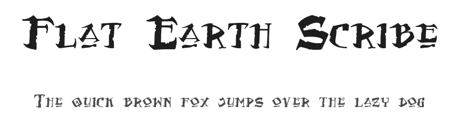 Flat Earth Scribe by Blambot — Decorative Font