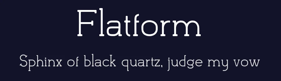 Flatform by Matěj Sychra — Serif Font — thumbnail 2