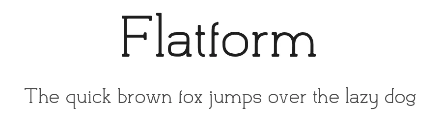 Flatform by Matěj Sychra — Serif Font