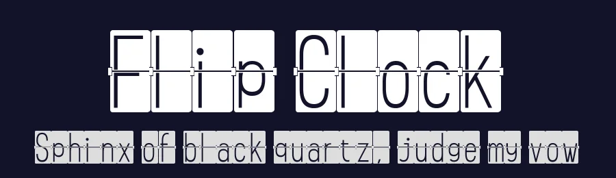Flip Clock by Jeff Bensch — Decorative Font — thumbnail 2