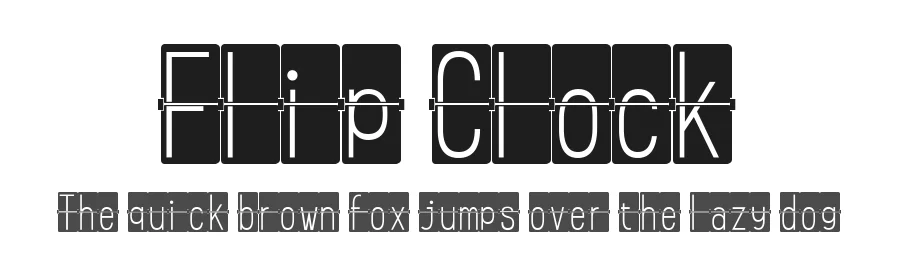 Flip Clock by Jeff Bensch — Decorative Font