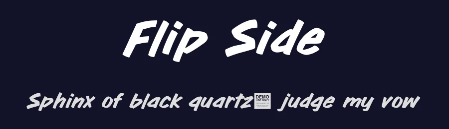 Flip Side by BLKBK Fonts — Decorative Font — thumbnail 2
