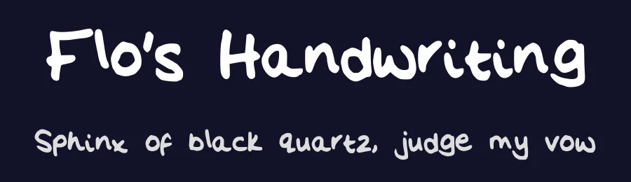 Flo's Handwriting by Flo Thomas — Script Handwritten Font — thumbnail 2