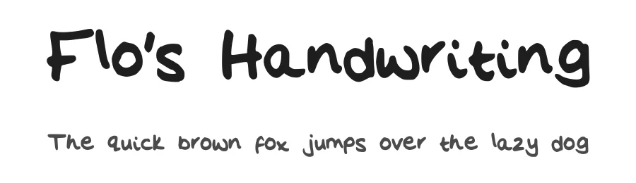 Flo's Handwriting
