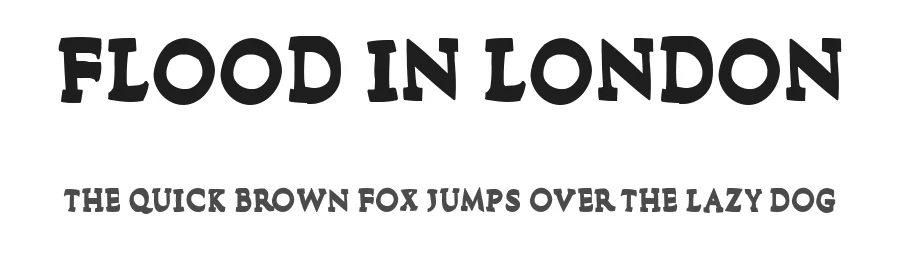 Flood In London by Vladimir Nikolic — Decorative Font